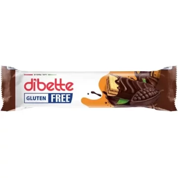Diabette kakaós étmártott, kakaós krémmel töltött ostya fruktózzal gluténmentes 26g