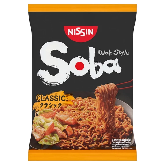 Nissin Soba klasszikus ízesítésű sült tészta búzalisztből 109g