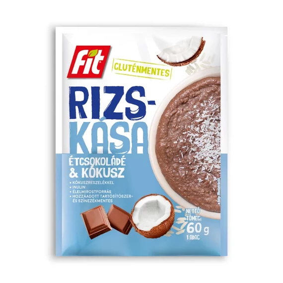 Fit étcsokoládé & kókusz gluténmentes rizskása 60 g