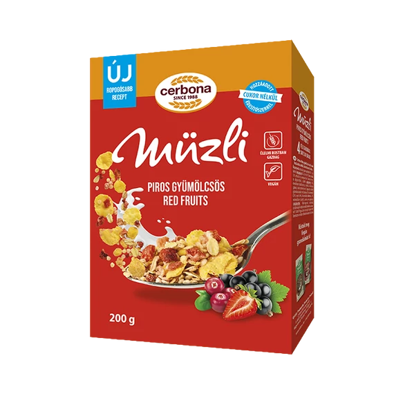 Cerbona Pirosgyümölcsös müzli 200g