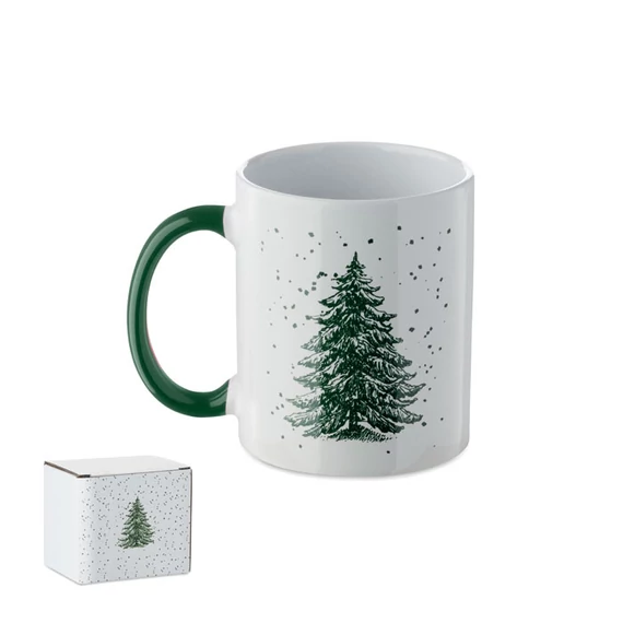 FESTIMUG - Karácsonyi kerámia bögre 300ml - Zöld