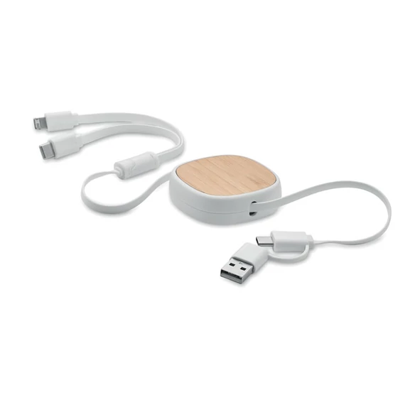 TOGOBAM - Visszahúzható USB töltőkábel - Fehér