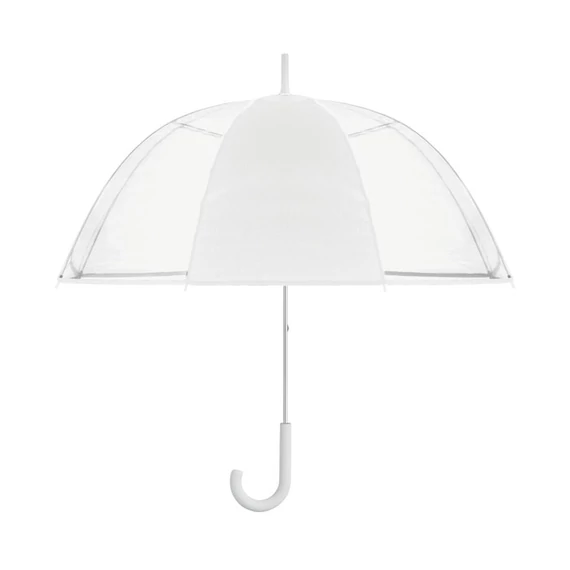 GOTA - ⌀102cm/23″ átlátszó esernyő, hajlított markolat. - Fehér