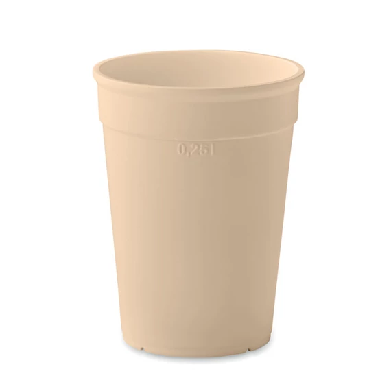 AWAYCUP - PP rend.pohár 250 ml - Bézs