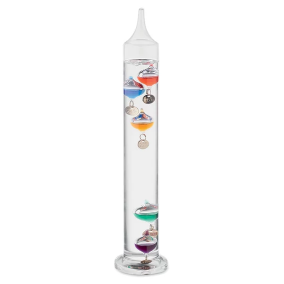 GALI - Galileo hőmérő üveg 28 cm - Áttetsző
