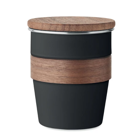 WALNUT - Szimplafalú pohár 350 ml - Fekete