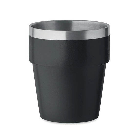 ACERITO - Duplafalú pohár 250 ml - Fekete