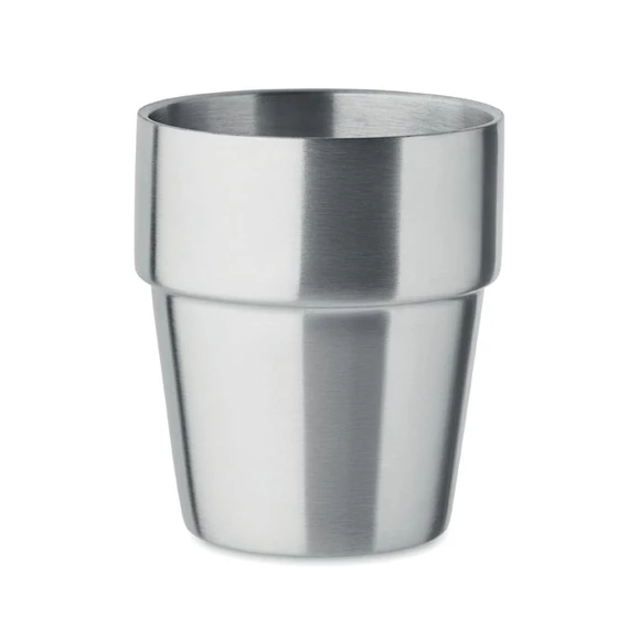 ACERITO - Duplafalú pohár 250 ml - Matt Ezüst