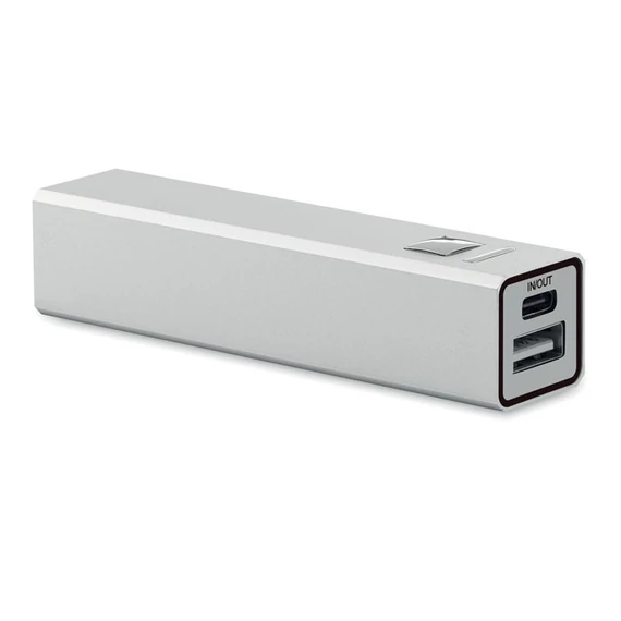 POWERALUC - 2600 mAh powerbank akkumulátor - Matt Ezüst