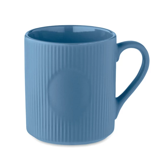 RIBMUG - Bordázott kerámia bögre 340 ml - Kék