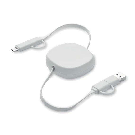LINEA - 60W visszahúzható töltőkábel - Fehér