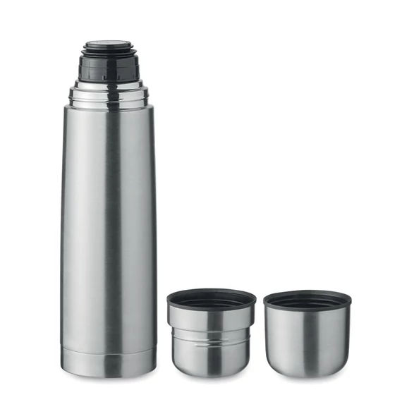 BUSSLOO - Duplafalú termosz 750 ml - Matt Ezüst