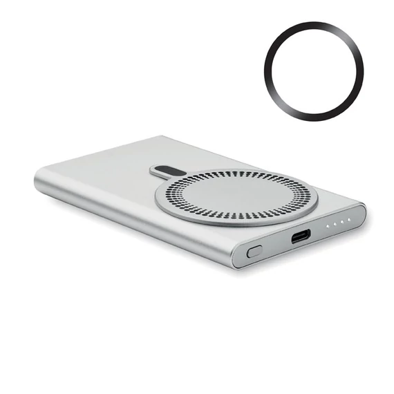 PAWTT - Vezeték nélkül töltő powerbank - Matt Ezüst