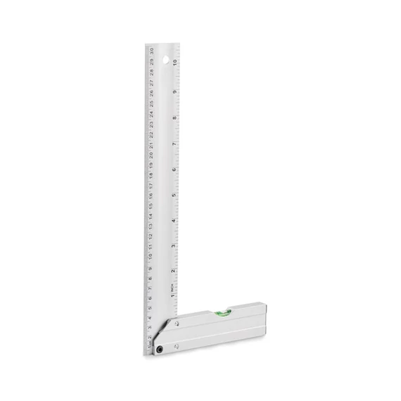 MEJURE - Alum. vízmérték vonalzó 30 cm - Ezüst