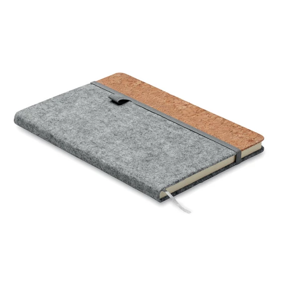 CORKBOOK - A5 RPET filc és parafa notesz - Szürke