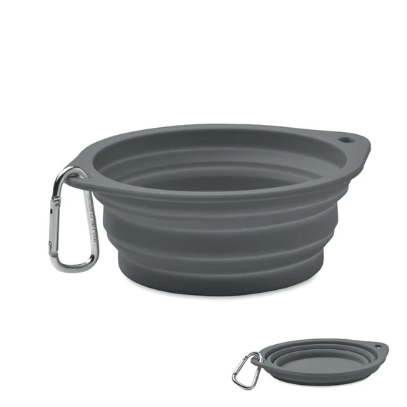 KOLAPDIER - Hordozható ivó/etetőtál 350 ml - Kőszürke