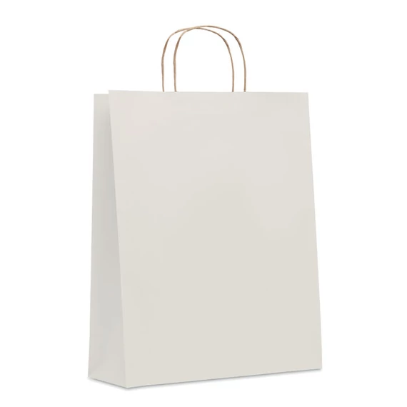 PAPER TONE L - Nagy papír ajándéktasak, 90 g - Fehér