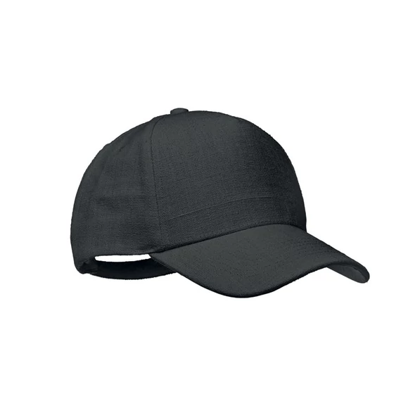 NAIMA CAP - Kenderszövet baseball sapka - Fekete
