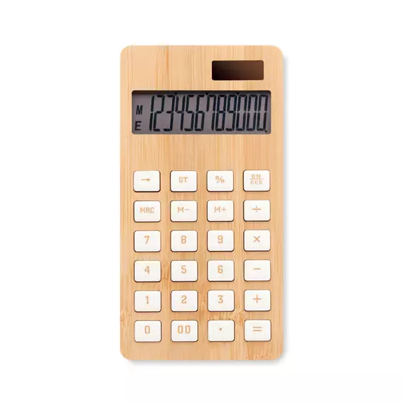 CALCUBIM - 12 jegyű bambusz számológép - Fa