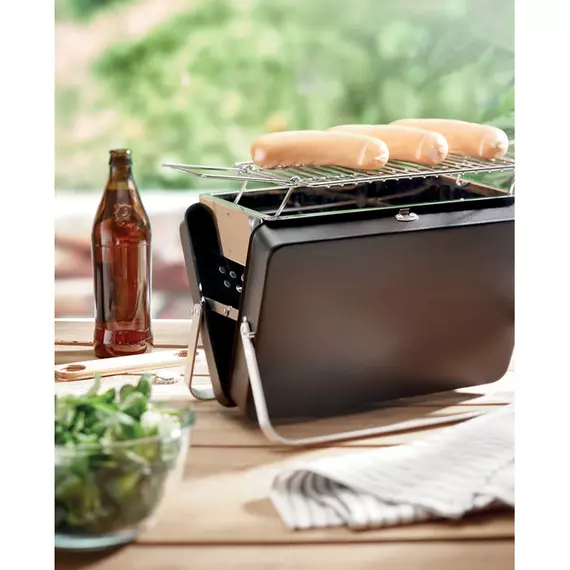 BBQ TO GO - Hordozható állványos grill - Fekete