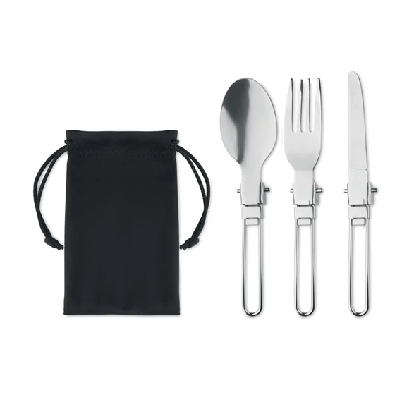 STAPI SET - Kemping evőeszközkészlet - Fekete