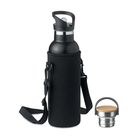 TIKSI - Duplafalú termosz 700 ml - Fekete