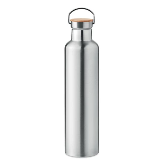 HELSINKI LARGE - Duplafalú termosz 1 l - Matt Ezüst