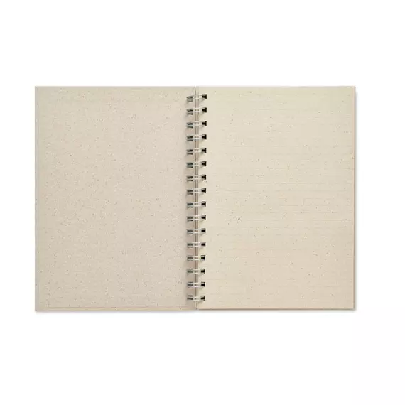 GRASS BOOK - A5 fűpapír spirál jegyzetfüzet - Bézs