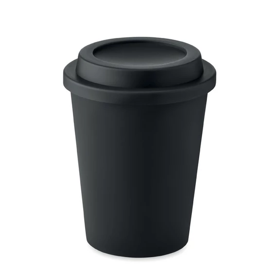 SORA - Duplafalú PP pohár 300 ml - Fekete