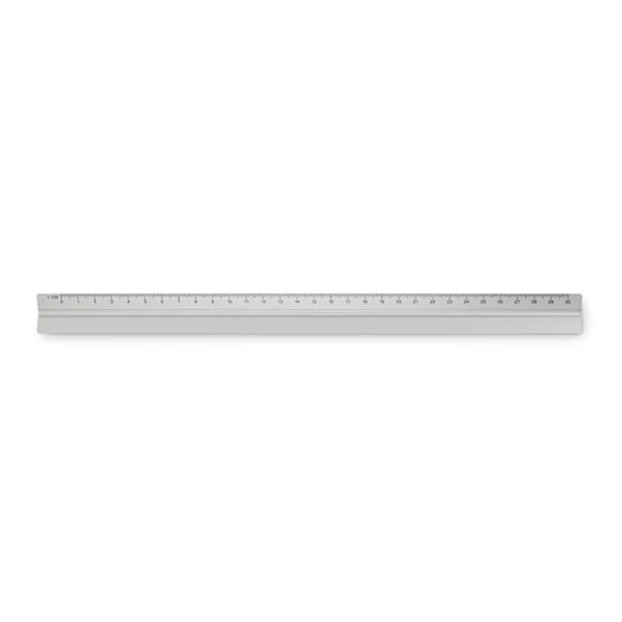 TRIA - 30 cm-es vonalzó alumíniumból - Matt Ezüst