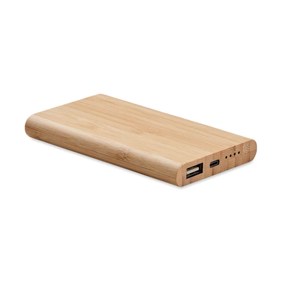 ARENAPOWER C - 4000 mAh bambusz powerbank - Fa