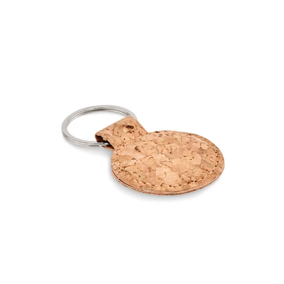 CINCIN - Kerek parafa kulcstartó - Bézs