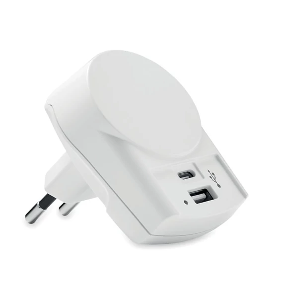 EURO USB CHARGER A/C - Skross Európa USB töltő (AC) 27W - Fehér