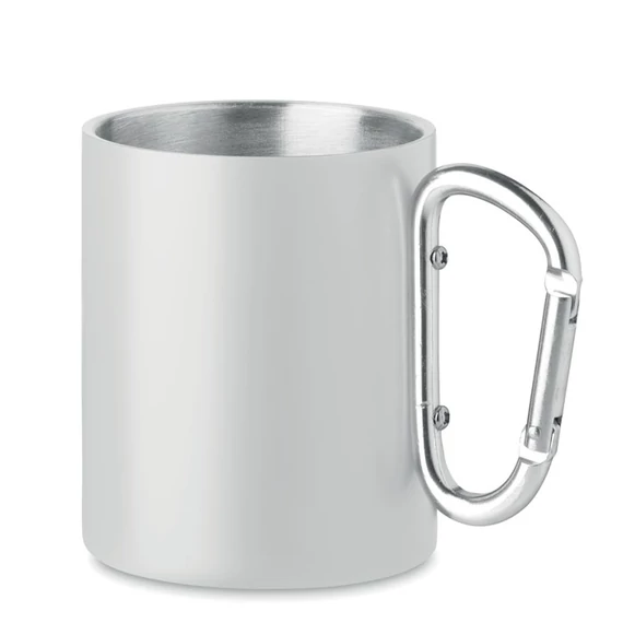 AROM - Fém bögre karabiner fül 300 ml - Fehér