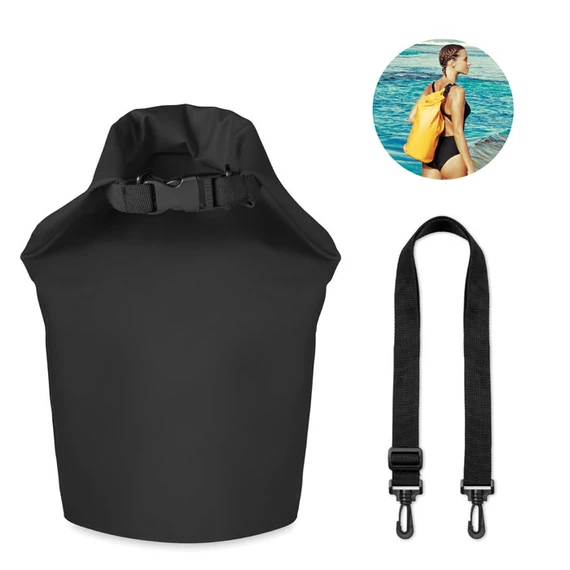 SCUBA - Vízálló PVC táska. 10 literes - Fekete
