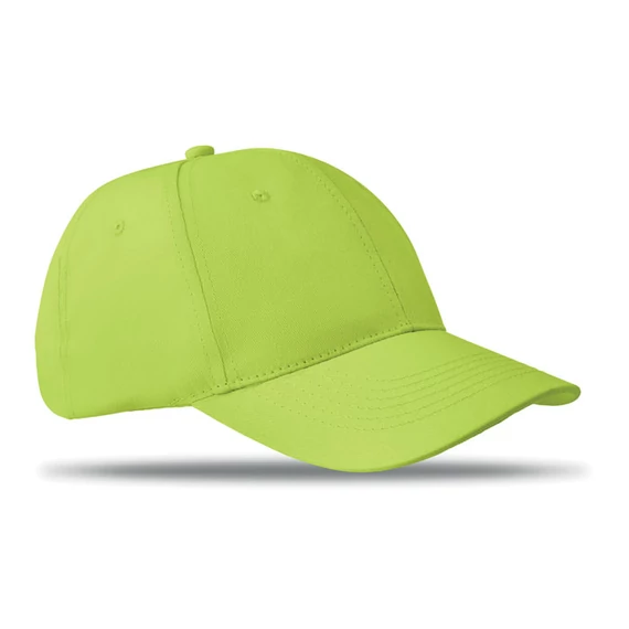 BASIE - 6 paneles baseball sapka - Lime