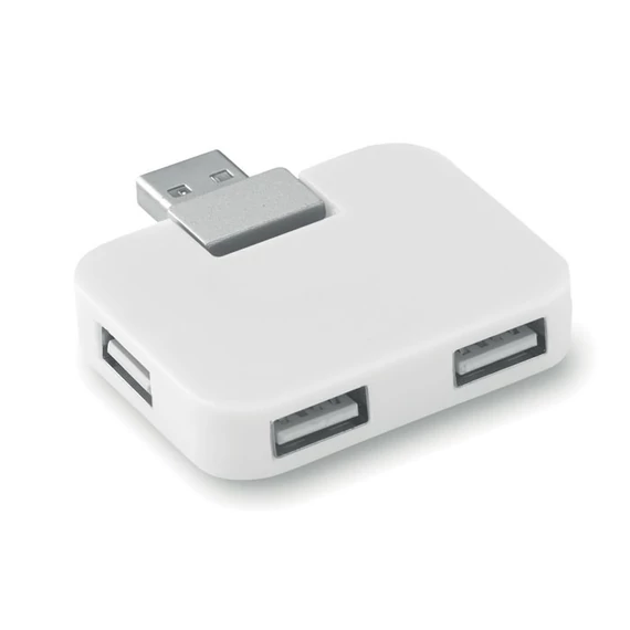 SQUARE - 4 portos USB elosztó - Fehér