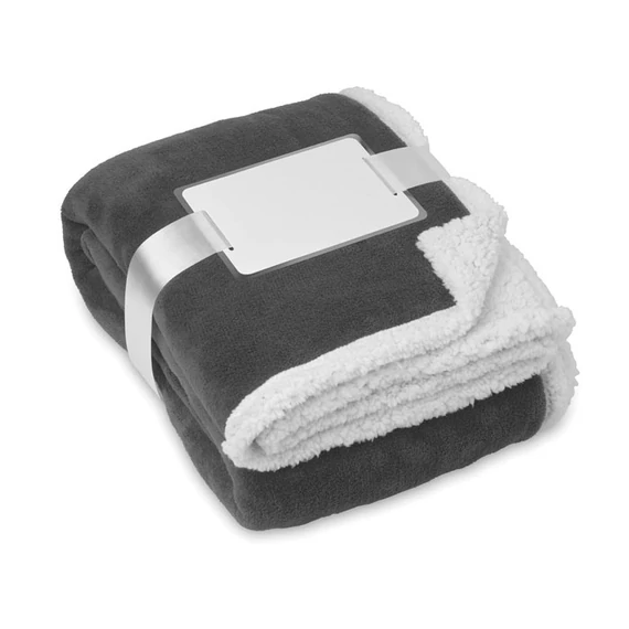 ZERMATT - Korall fleece/sherpa takaró - Szürke