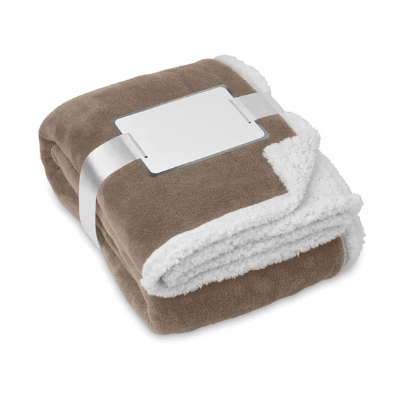ZERMATT - Korall fleece/sherpa takaró - Khaki