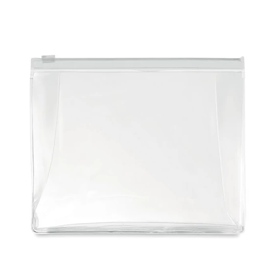 COSMOBAG - PVC kozmetikai táska - Áttetsző Fehér