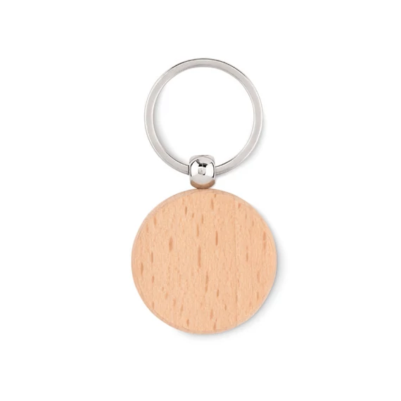 TOTY WOOD - Kerek fa kulcstartó - Fa