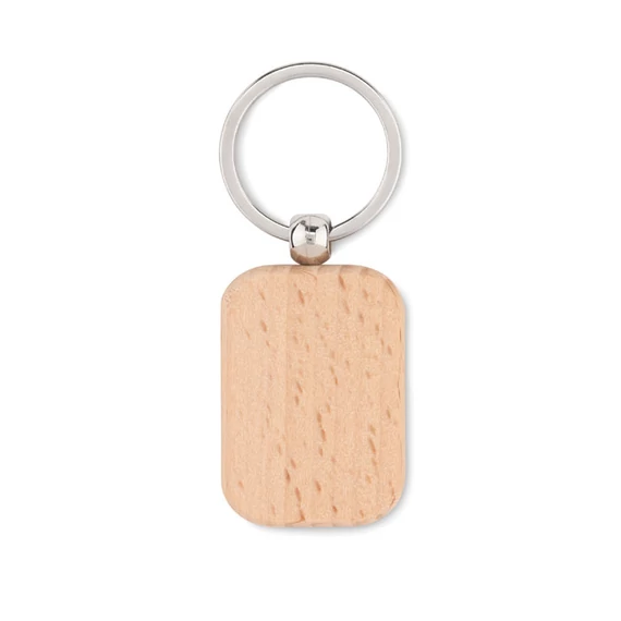 POTY WOOD - Téglalap fa kulcstartó - Fa