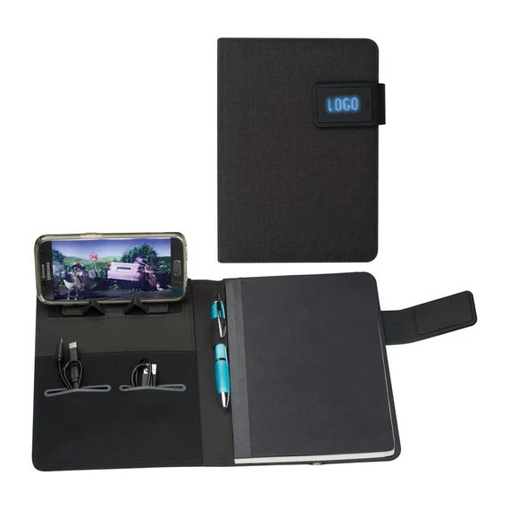 A5 Light up jegyzetfüzet és powerbank mappa