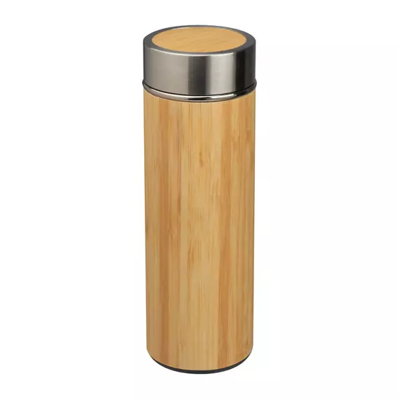 Acél termosz bambusz bevonattal, 350 ml