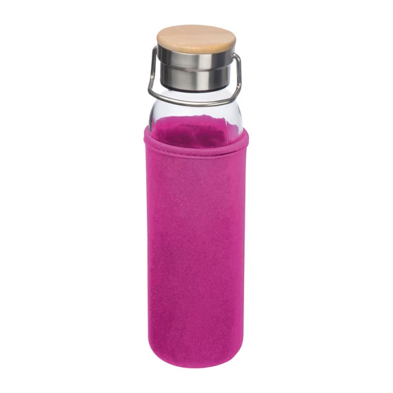 Üveg ivópalack neoprén tokban, 600 ml