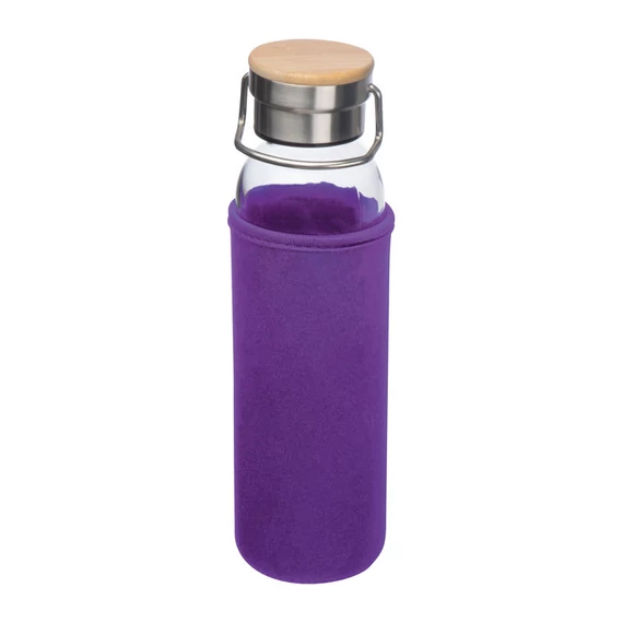 Üveg ivópalack neoprén tokban, 600 ml