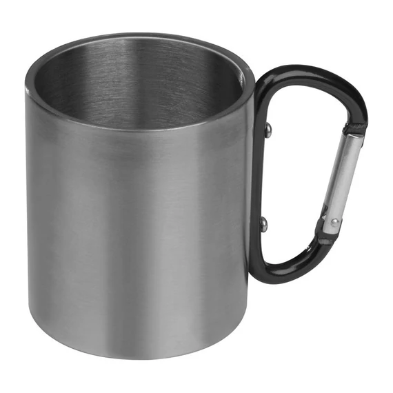 Fém bögre karabinerrel, 220 ml