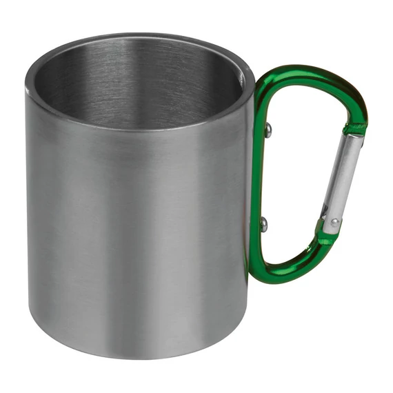 Fém bögre karabinerrel, 220 ml
