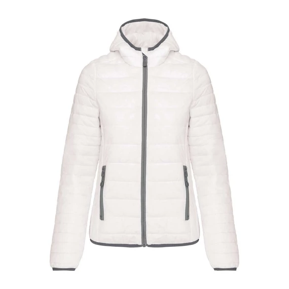 LADIES' LIGHTWEIGHT HOODED PADDED JACKET