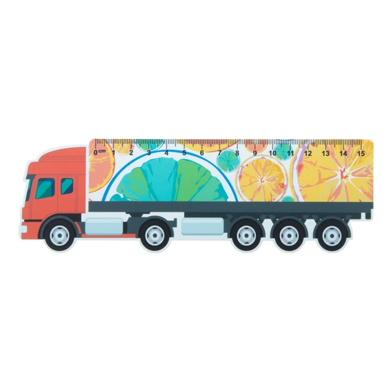 Trucker 15 - kamion formájú vonalzó, 15 cm